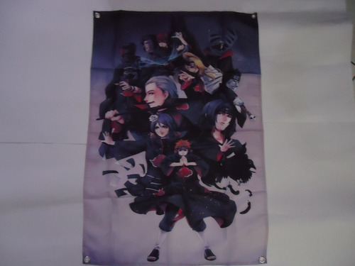 Bandeira Anime Naruto Akatsuki Sasuke Desenho Comic Hokage